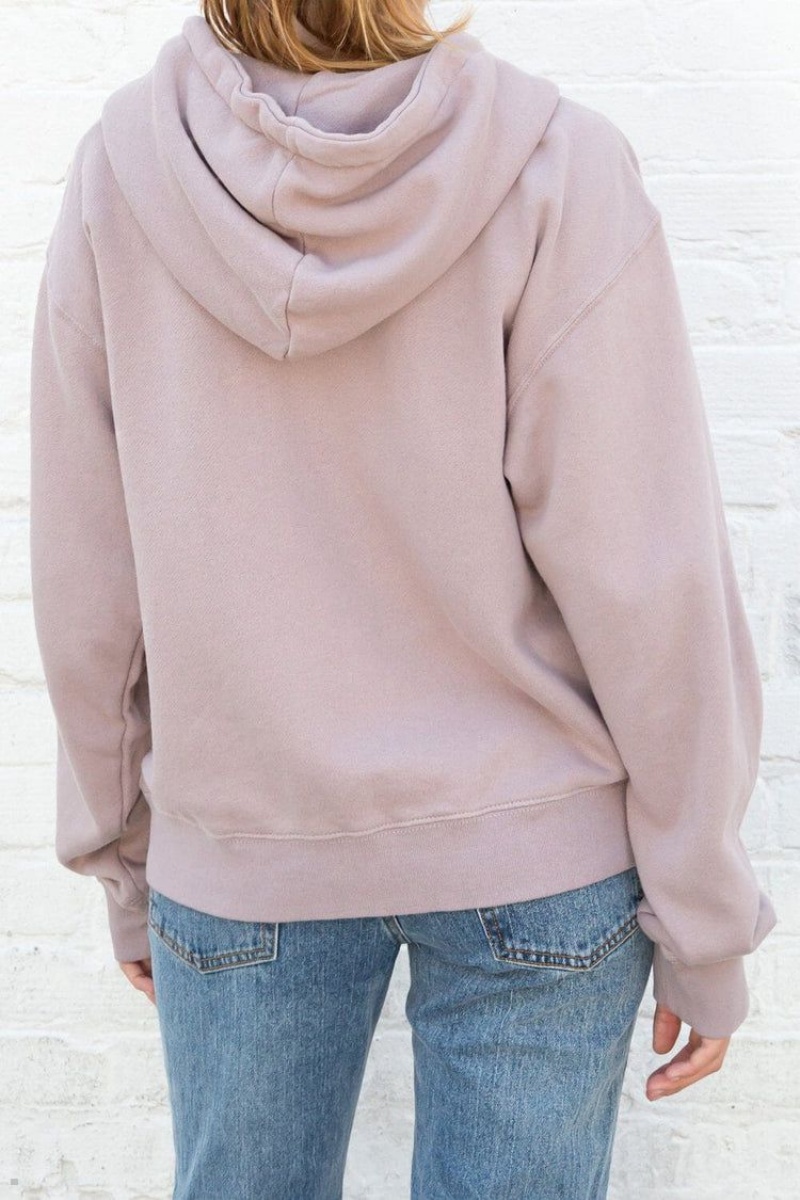 Sweat a Capuche Brandy Melville Christy Violette Clair | YXL-39011144